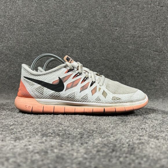 Nike Free 5.0 642199-103 Women's Size 9 White Bright Mango Orange Running Shoes - Picture 1 of 12
